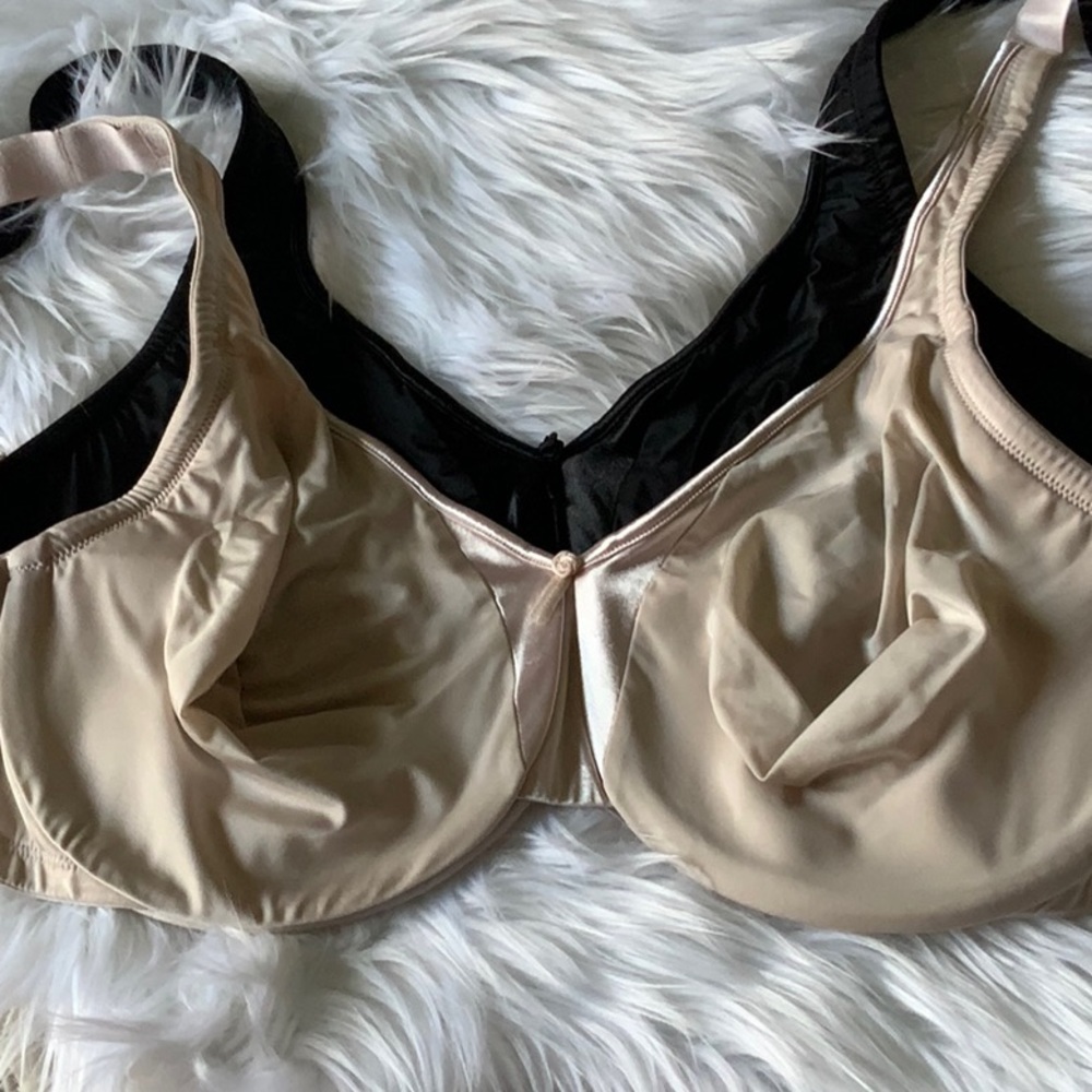 OLGA (2) FULL FIGURE UNDERWIRE MINIMIZER BRAS, SZ 42DD